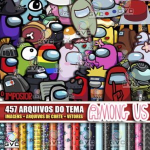 Kit Digital Among Us + Vetores + Arquivos de Corte