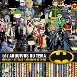 Kit Digital Batman + Arquivos de Corte + Vetores