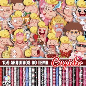 Kit Digital Cupido Namorados Anjinhos