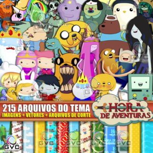 Kit Digital Hora de Aventura +Arquivos de Corte + Vetores