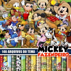 Kit Digital Mickey Fazendeiro