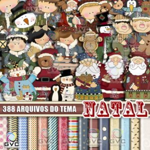 Kit Digital Natal Vintage