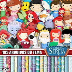 Kit Digital Pequena Sereia Cute Baby
