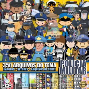 Kit Digital Policia + Arquivos de Corte + Vetores