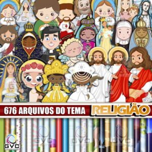 Kit Digital Religião Santinhos Igreja