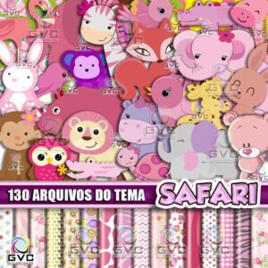 Kit Digital Safári Rosa