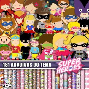 Kit Digital Super Heroínas