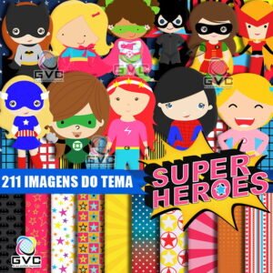 Kit Digital Super Heroínas