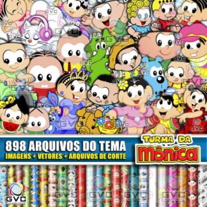 Kit Digital Turma da Mônica + Vetores + Arquivos de Corte