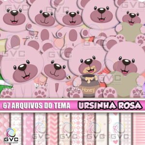 kit Digital Ursinha Rosa