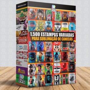 1.500 Artes Estampas Canecas Sublimação Vol.1
