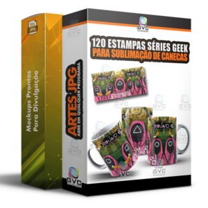 120 Artes Sublimação de Canecas Estampas Séries Seriado Geek