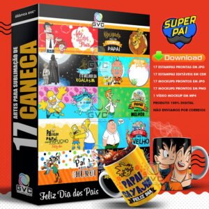 17 Artes para Canecas Dia dos Pais #7