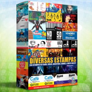 200 Estampas Canecas Temas Variados