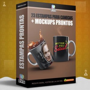 23 Artes Estampas Caneca Série Better Call Saul + Mockups