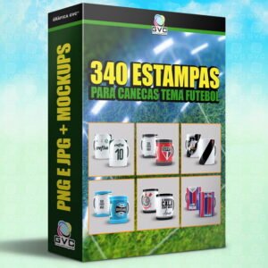 340 Artes Estampas Prontas Canecas Futebol Times
