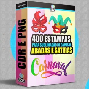400 Artes Estampas Sublimação Abadás Satiras Carnaval