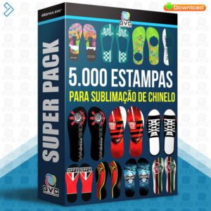5.000 Estampas para Sublimação de Chinelos PDF CDR