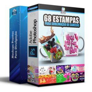 68 Artes Estampas Canecas Dia dos Namorados Editáveis PSD
