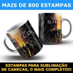 837 Estampas Séries Seriado Para sublimação de canecas