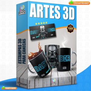 Arte Estampas 3D Sublimação de Canecas