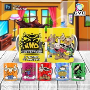 Artes Estampas A Turma do Bairro Sublimação Canecas PSD/JPG