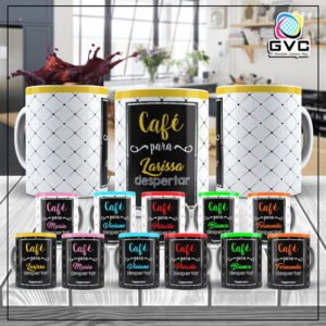 Artes Estampas Canecas Tuperware Editáveis PSD