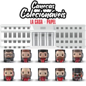 Artes Estampas La Casa de Papel Funko Sublimação de Canecas
