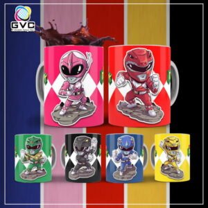 Artes Estampas Power Rangers Sublimação Canecas Editáveis