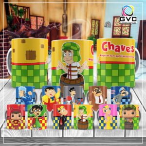 Artes Estampas Sublimação Caneca Chaves
