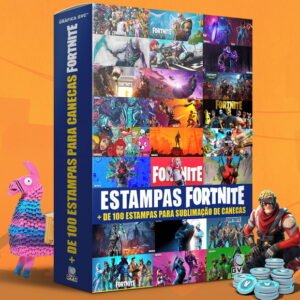 Artes Estampas Sublimação Canecas Fortnite