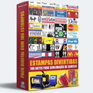 Estampas Divertidas Engraçadas Para Canecas Super Pack