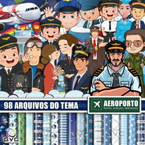 Kit Digital Aeroporto Piloto Aviador