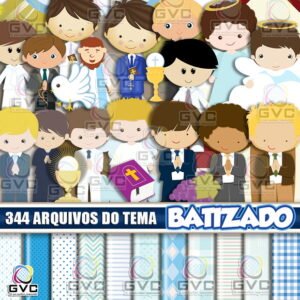 Kit Digital Batizado Menino