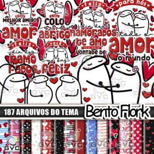 Kit Digital Bento Flork Dia dos Namorados