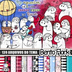 Kit Digital Bento Flork Dia dos Namorados