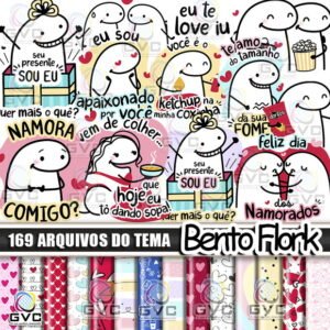 Kit Digital Bento Flork Dia dos Namorados