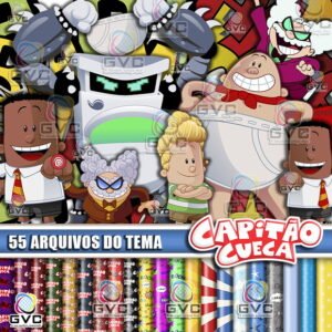 Kit Digital Capitão Cueca + Vetores + Arquivos de Corte