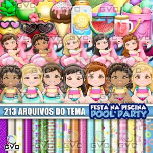 Kit Digital Festa na Piscina POOL PARTY