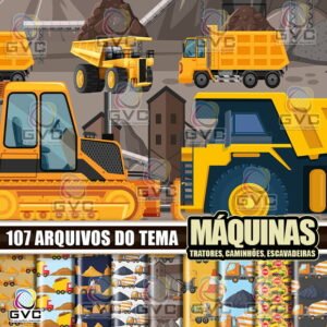 Kit Digital Máquinas, Caminhões, Tratores, Escavadeiras