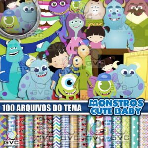 Kit Digital Monstros S.A Cute Baby