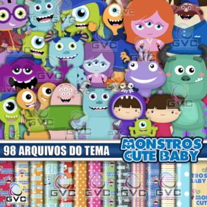 Kit Digital Monstros S.A Cute Baby