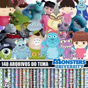 Kit Digital Monstros S.A Normal e Cute Baby