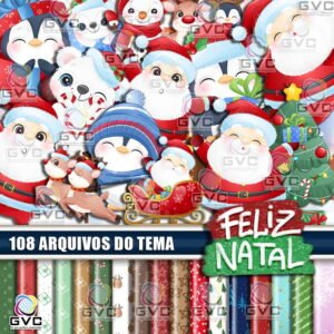 Kit Digital Natal Aquarela