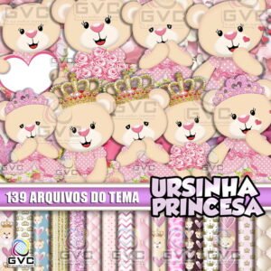 kit Digital Ursinha Princesa