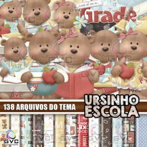 kit Digital Ursinho Escola