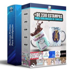 Pack Artes Estampas Caneca Meme Bento Flork + Mockups