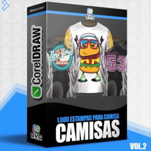 Pack Estampas Sublimação Camisas Vetorizado Vol.2