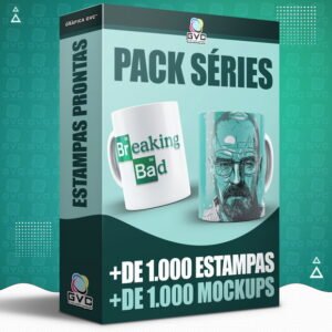 Artes Estampas Séries Seriado Sublimação Canecas + Mockups