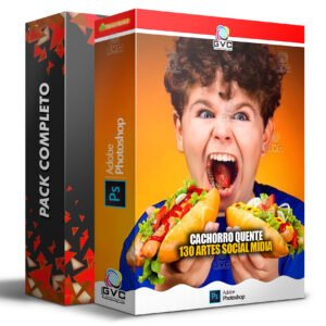 Pack Mídias Sociais Cachorro Quente Editáveis PSD Photoshop
